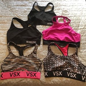 Lot of 5 Victoria’s Secret Sport VSX Sports Bras